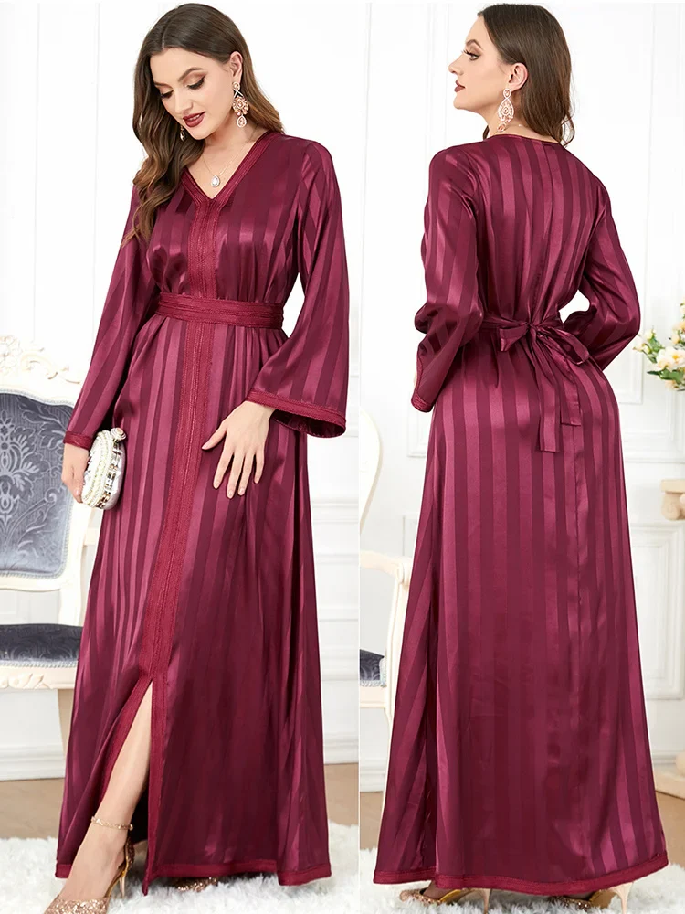 Abaya brodée pour femme musulmane - Caftan marocain pour l'Aïd - image de produit 0