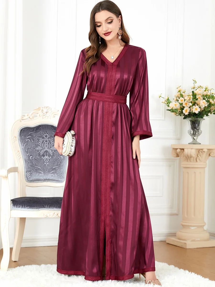 Abaya brodée pour femme musulmane - Caftan marocain pour l'Aïd - image de produit 2